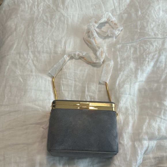 NWT Khaite Eloise Minaudière In Slate Suede - Picture 3 of 9